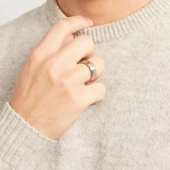 Edelstahlring teilmattiert 7mm breit R9217SL