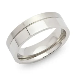 Edelstahlring teilpoliert 7mm breit R9181SL