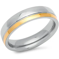 Edelstahlring teilvergoldet 5mm R9194SL