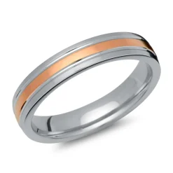 Edelstahlring teilvergoldet rosé 4,4mm R9211SL