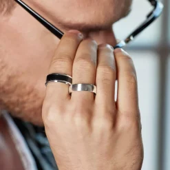 Edelstahlring veredelt mit Ionic Black Plating R9089SL