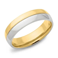 Edelstahlring vergoldet 6mm Breite R9078SL