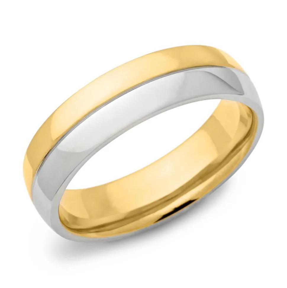 Edelstahlring vergoldet 6mm Breite R9078SL