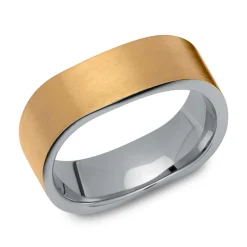 Edelstahlring vergoldet mattiert 7,4mm R9212SL