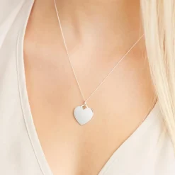 Edler silberner Herzförmiger Anhänger 925er Silber SP0764SL