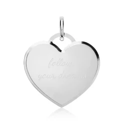 Edler silberner Herzförmiger Anhänger 925er Silber SP0764SL