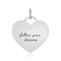 Edler silberner Herzförmiger Anhänger 925er Silber SP0764SL