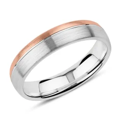 Eheringe aus 925er Sterlingsilber, rosé, gravierbar R8595s