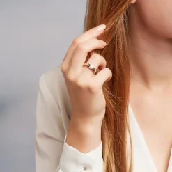 Eheringe aus teilvergoldetem Sterlingsilber, gravierbar R8593s