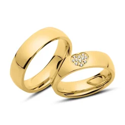 Eheringe aus vergoldetem Edelstahl R9247s