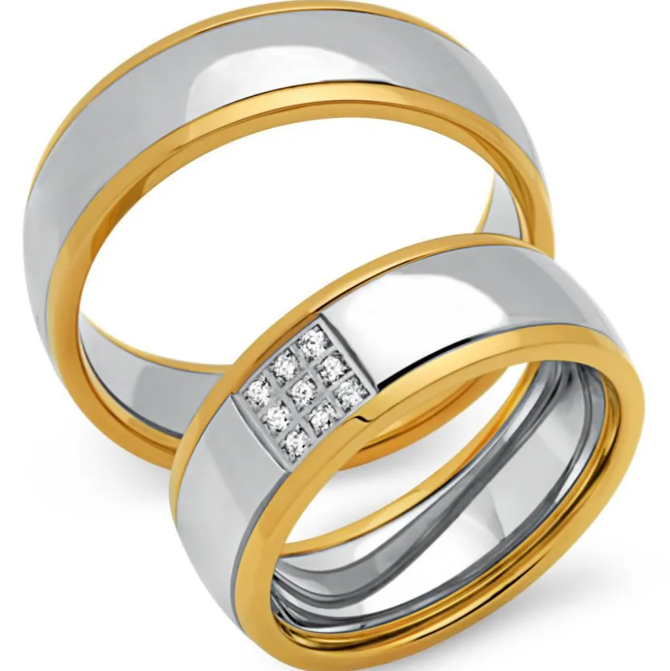 Eheringe Edelstahl Eheringe 7mm Gravur R9184s