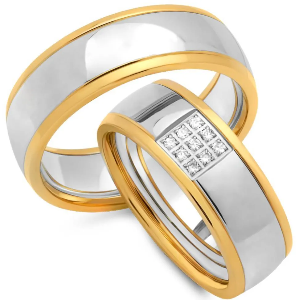 Eheringe Edelstahl Eheringe 7mm Gravur R9184s