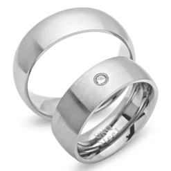 Eheringe Edelstahl Freundschaftsringe Gravur R9143s