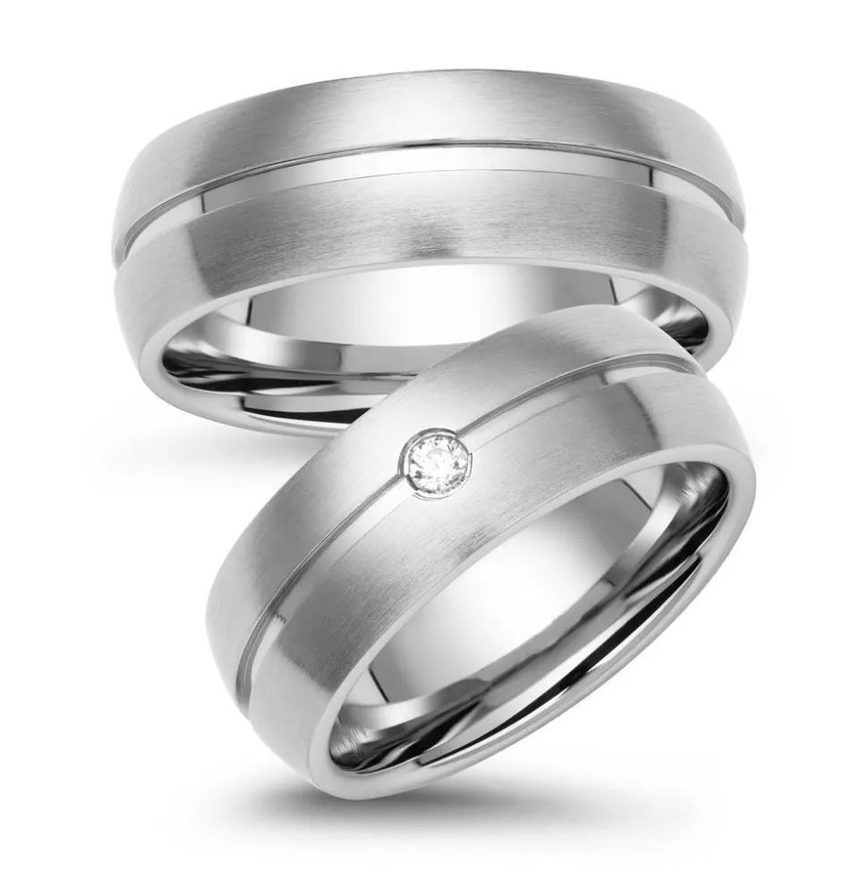 Eheringe Edelstahl Gravur R9163s