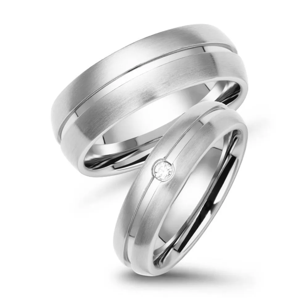 Eheringe Edelstahl Gravur R9163s