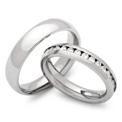 Eheringe Edelstahl 5mm Gravur R9104s