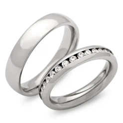 Eheringe Edelstahl 5mm Gravur R9104s