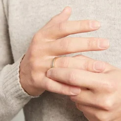 Eheringe Edelstahl teilpoliert rosé Zirkonia R9215s