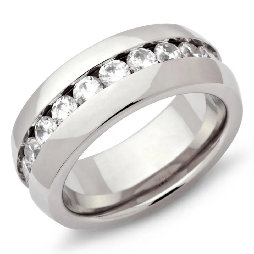 Eheringe Edelstahl Trauringe 8mm Gravur R9101s