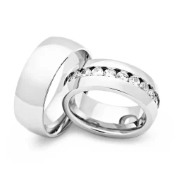 Eheringe Edelstahl Trauringe 8mm Gravur R9101s