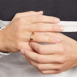 Eheringe Edelstahl vergoldet 6mm Zirkonia R9195s