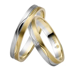 Eheringe Gelb- und Weißgold 3,5mm 50849