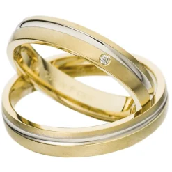 Eheringe Gelb- und Weißgold 4mm 50665-040