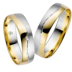 Eheringe Gelb- und Weißgold 5mm 03683-050