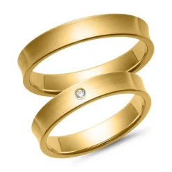 Eheringe Gelbgold mit Brillant Breite 4 mm WR0778
