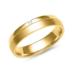 Eheringe Gelbgold mit Brillant Breite 4,5 mm WR0764