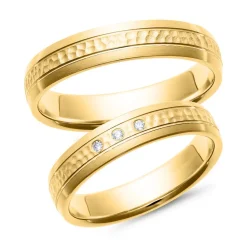 Eheringe Gelbgold mit Diamanten Breite 4,5 mm WR0788