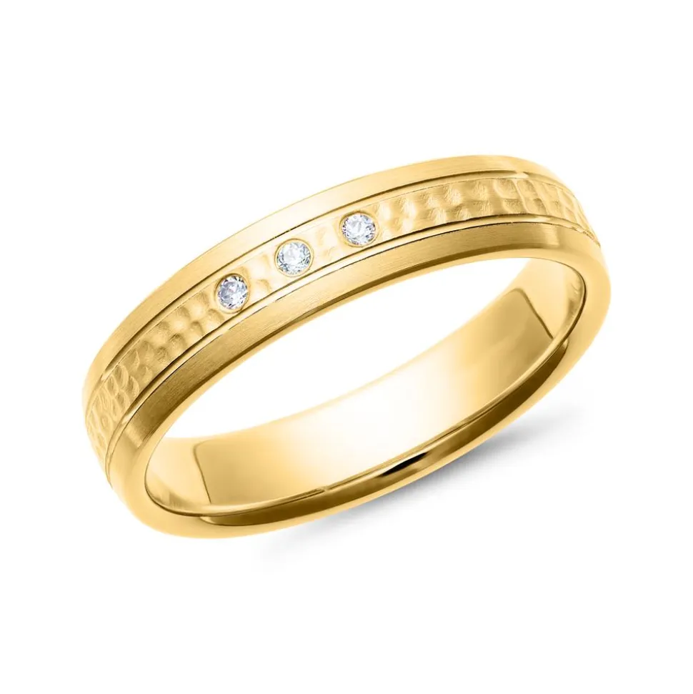 Eheringe Gelbgold mit Diamanten Breite 4,5 mm WR0788