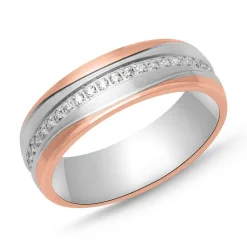 Eheringe Partnerringe 925er Silber Bicolor R8582s