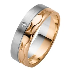 Eheringe Rot- und Weißgold 6mm 50840