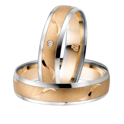 Eheringe Rot- und Weißgold 5mm 03690-050
