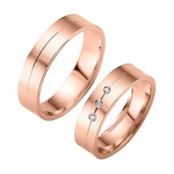 Eheringe Rotgold mit Brillanten Breite 5,5 mm WR0805
