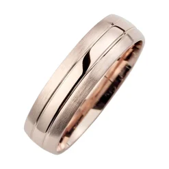 Eheringe Rotgold mit Diamant Breite 6 mm WR0871