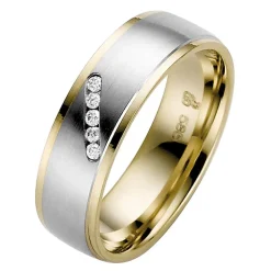 Eheringe Weiß- und Gelbgold 6mm 50754