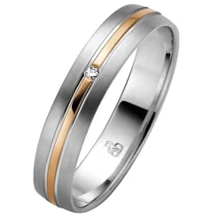Eheringe Weiß- und Rotgold 4mm 03681-040