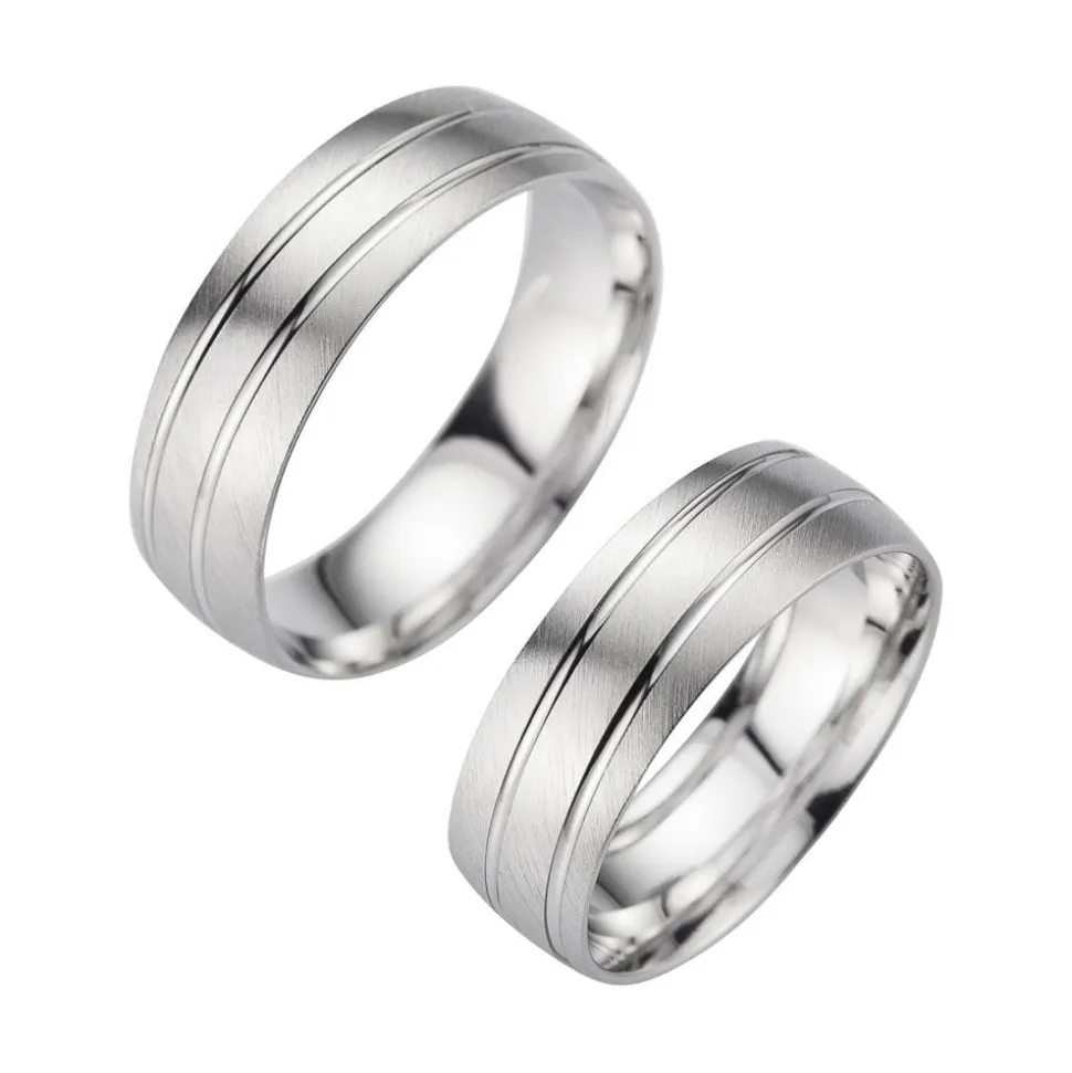 Eheringe Weißgold Breite 6,5 mm WR1015