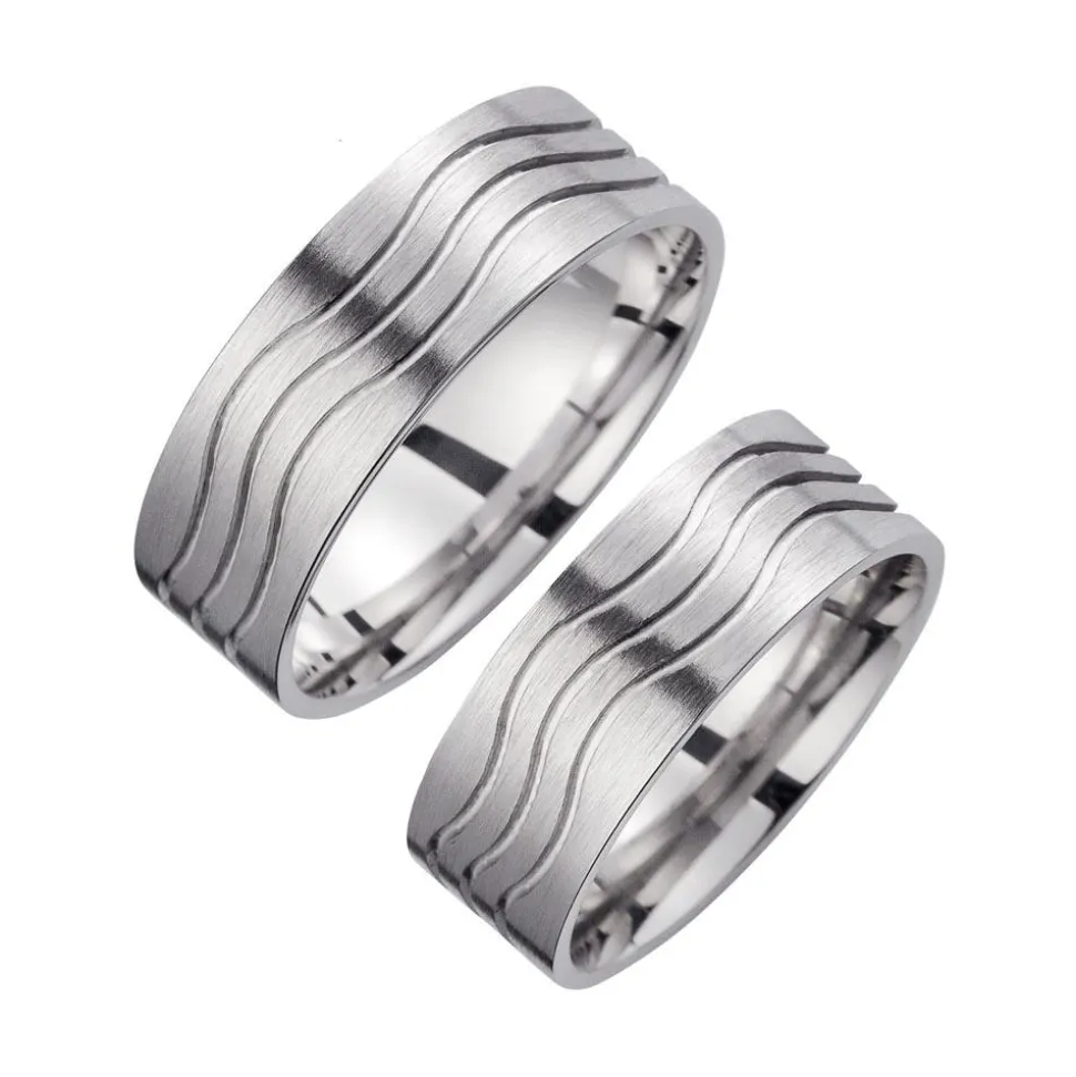 Eheringe Weißgold Breite 7 mm WR1009