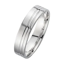 Eheringe Weißgold mit Brillanten Breite 4 mm WR0929