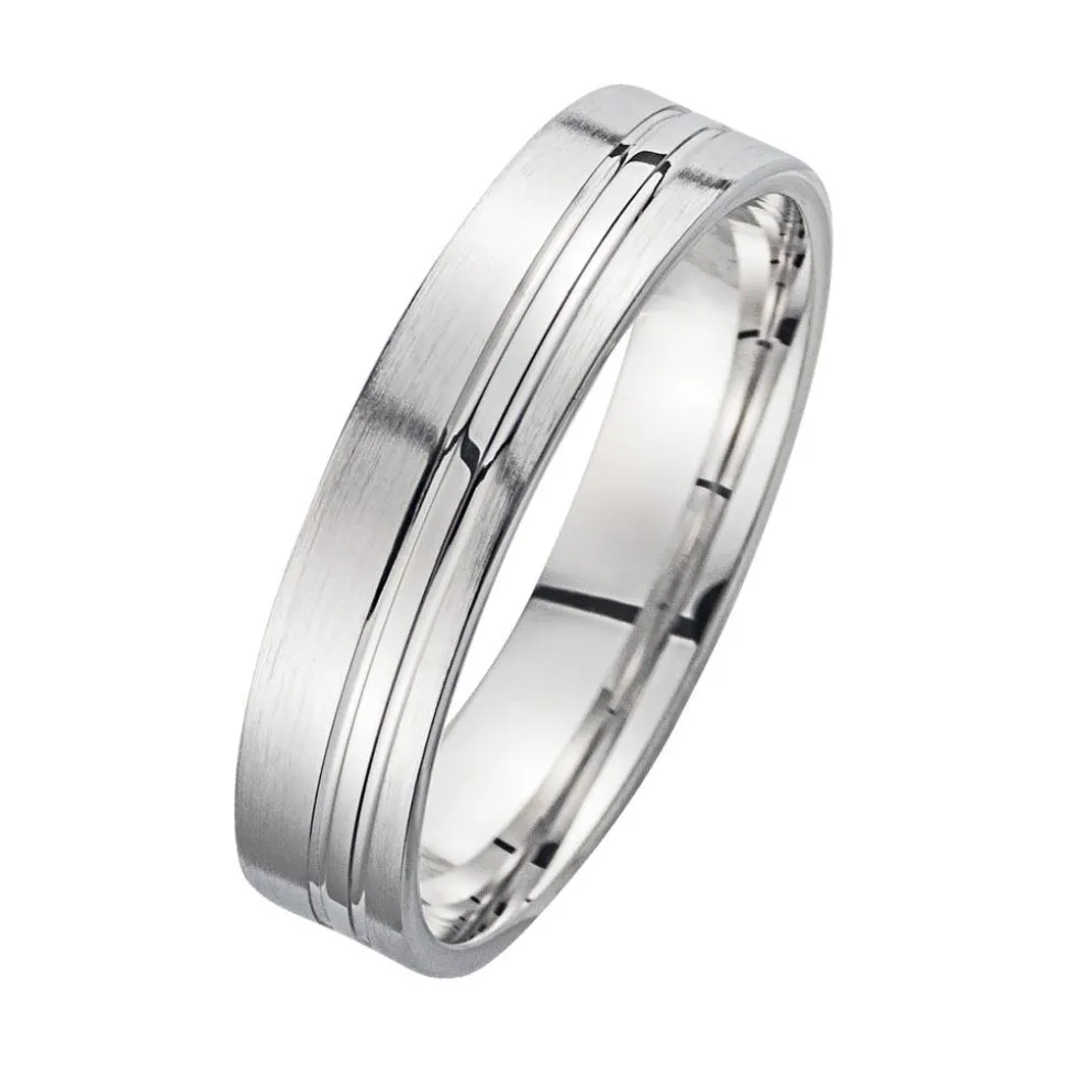 Eheringe Weißgold mit Brillanten Breite 4 mm WR0929