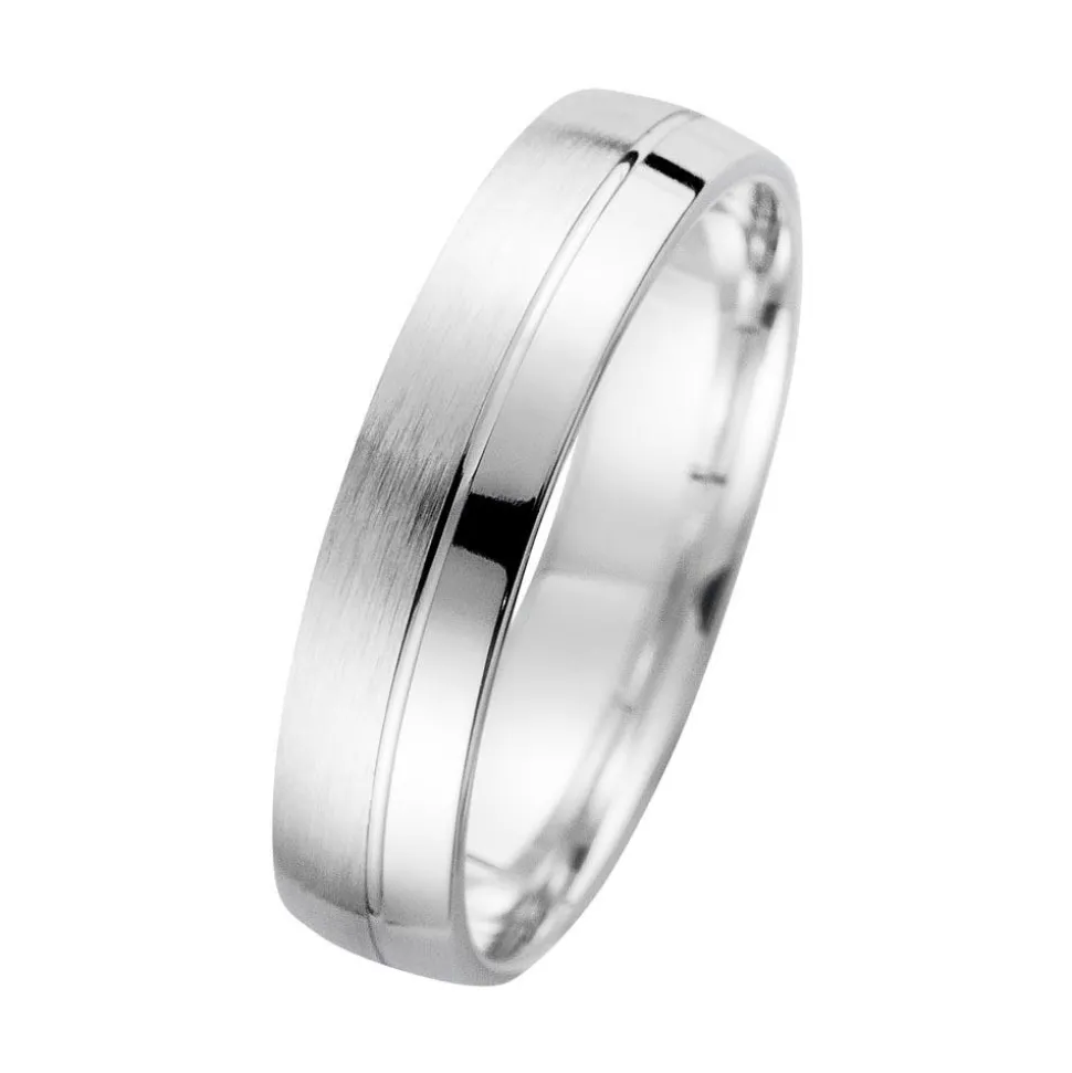 Eheringe Weißgold mit Brillanten Breite 5 mm WR0825