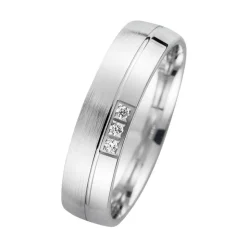 Eheringe Weißgold mit Brillanten Breite 5 mm WR0825