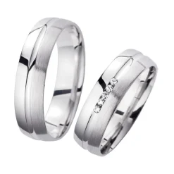 Eheringe Weißgold mit Brillanten Breite 5,5 mm WR0927