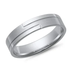 Eheringe Weißgold mit Brillanten Breite 5 mm WR0817