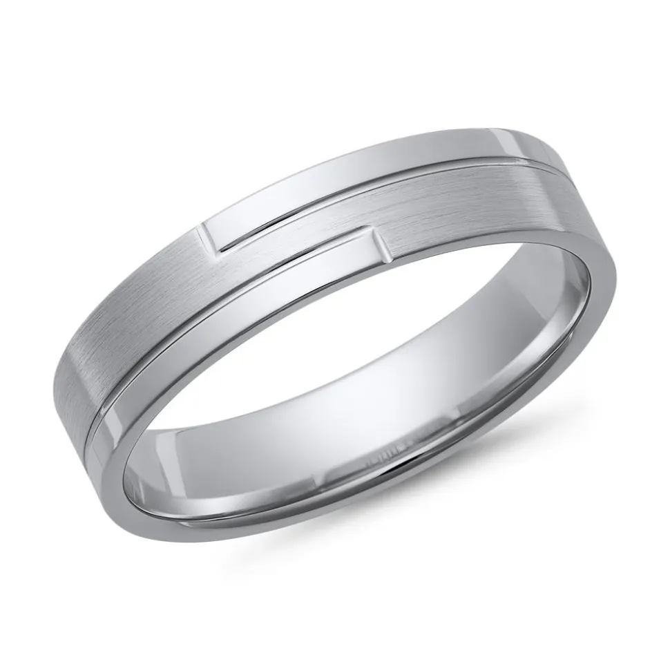 Eheringe Weißgold mit Brillanten Breite 5 mm WR0817