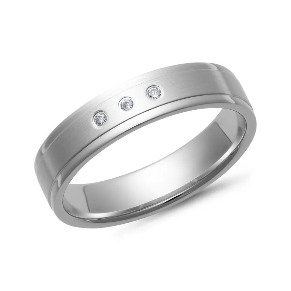 Eheringe Weißgold mit Brillanten Breite 4,5 mm WR0789