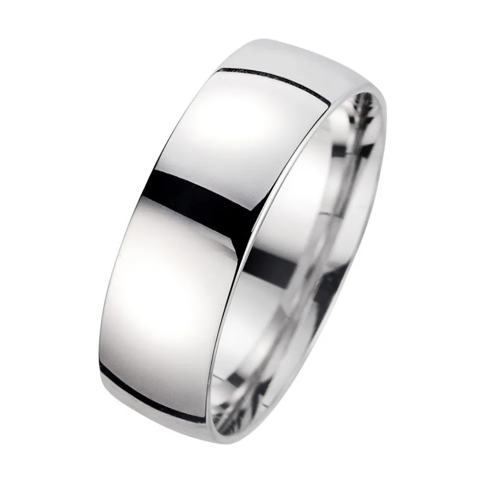 Eheringe Weißgold mit Brillanten Breite 7 mm WR0913